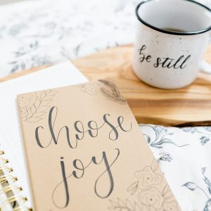 Be Still Mug and Choose Joy Journal by Lettering for Jesus